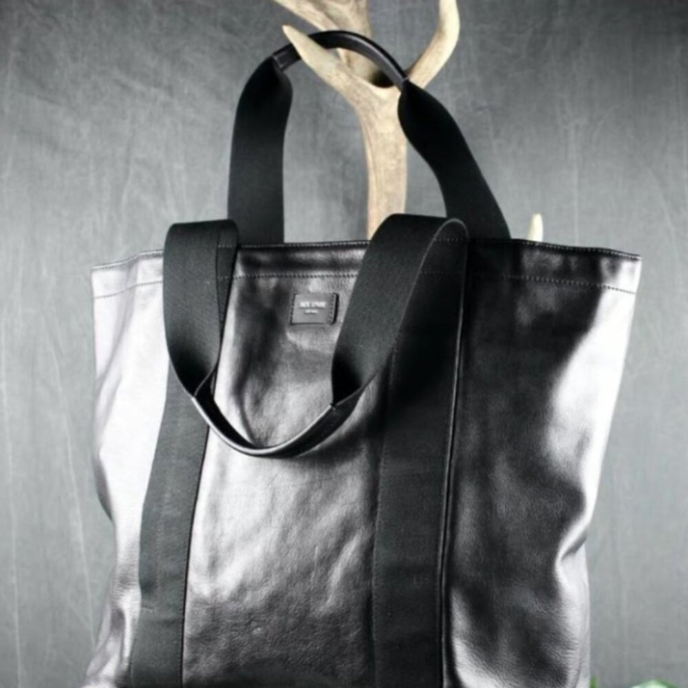NWT Jack Spade Leather Tote Bag Sample Prototype & L.L. Bean Storage Bag - Picture 3 of 14
